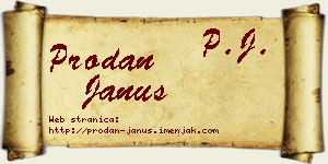 Prodan Janus vizit kartica